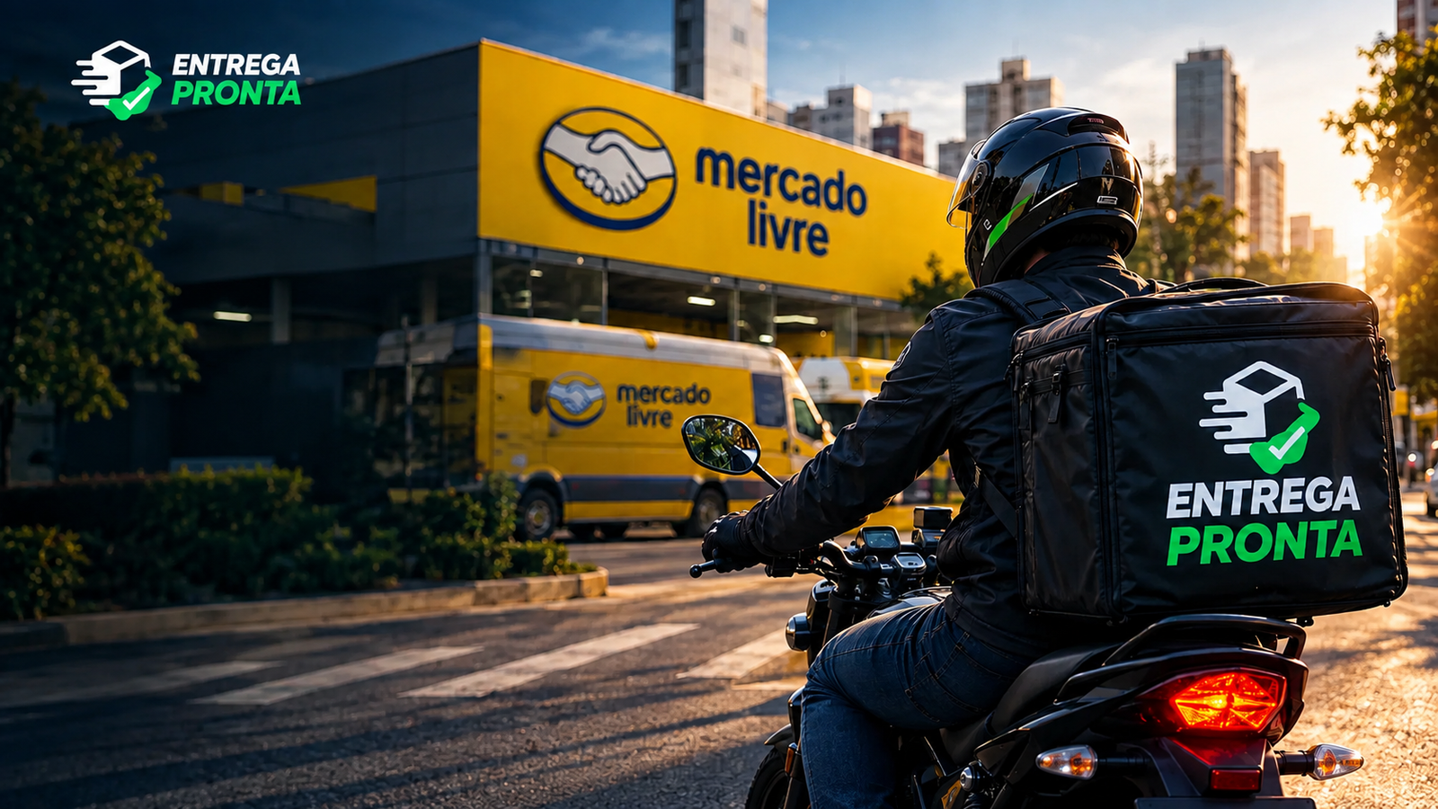 Entregador de moto no programa Move Brasil para financiamento de motocicleta