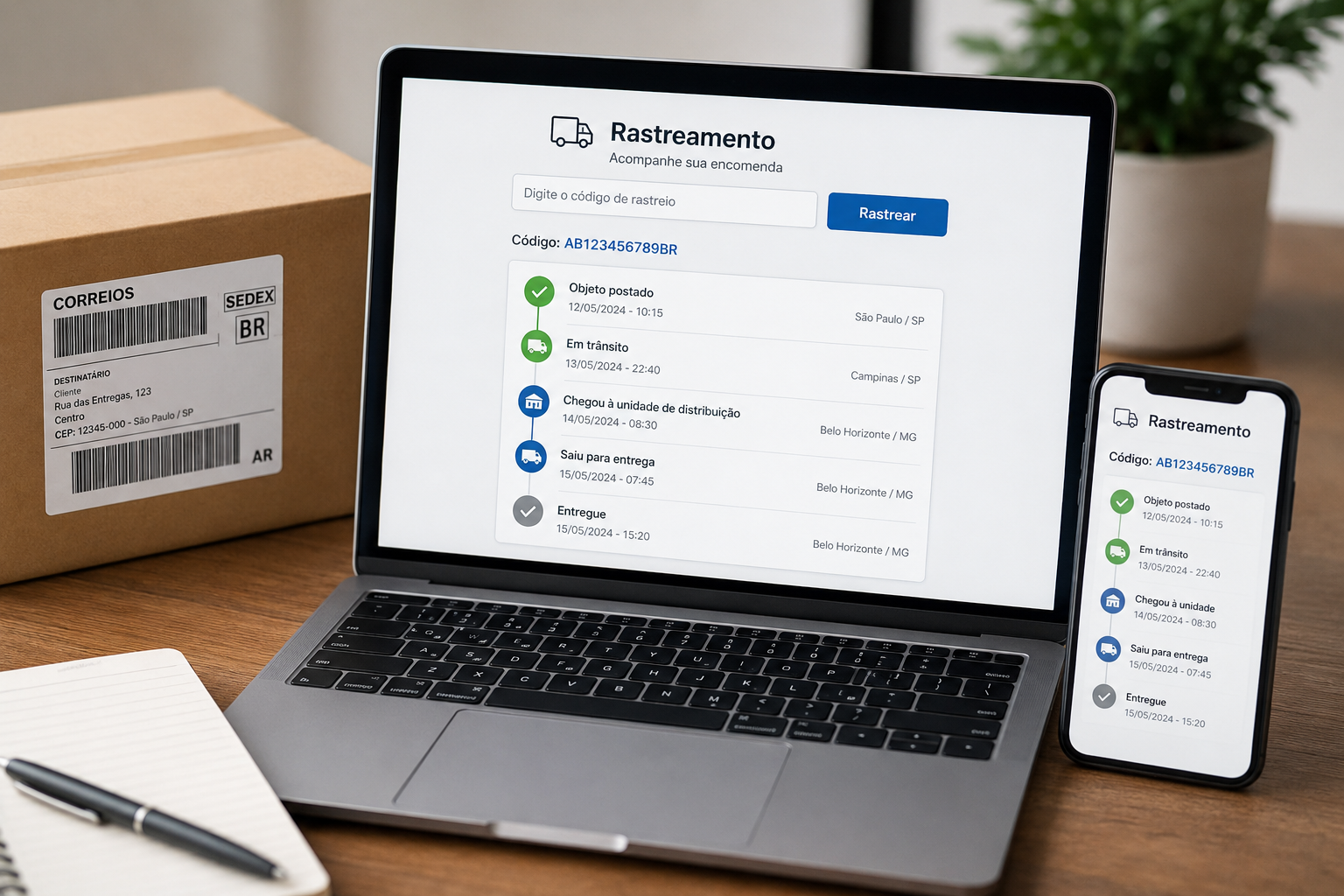 Como rastrear uma encomenda pelo código de rastreio