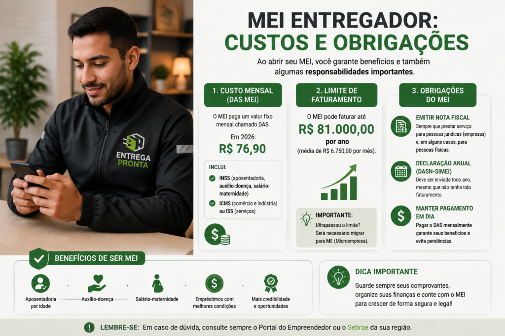 Custos e obrigações do MEI para entregador