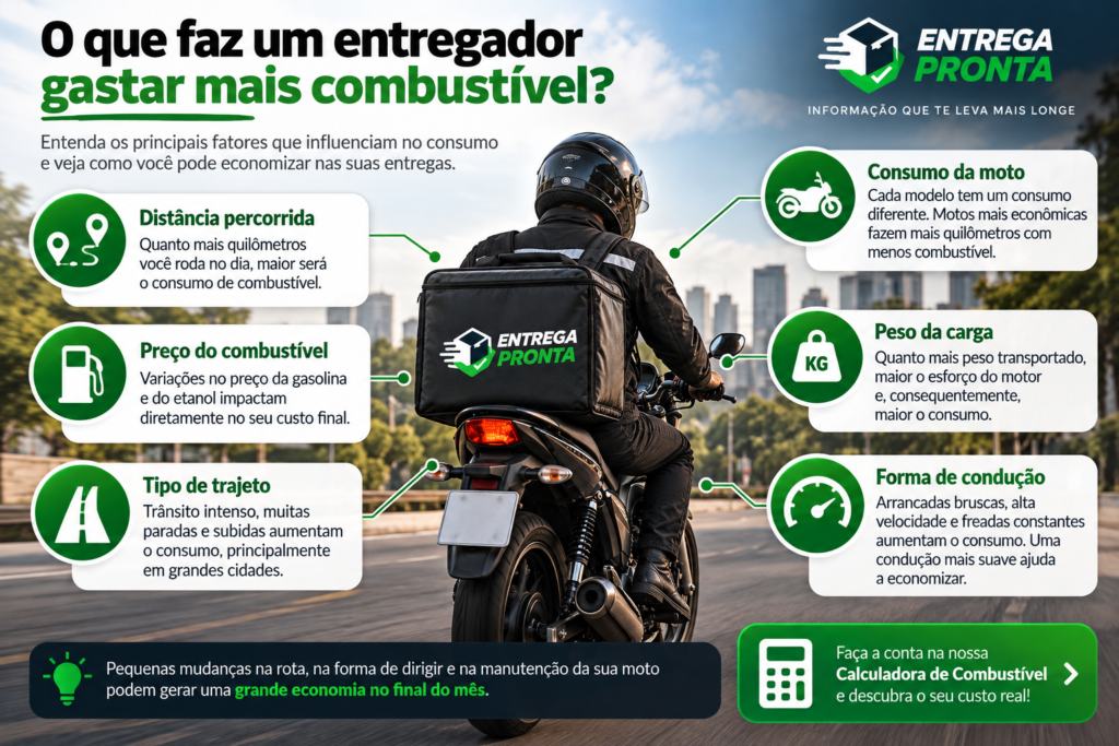 Fatores que influenciam o gasto mensal de combustível de um entregador