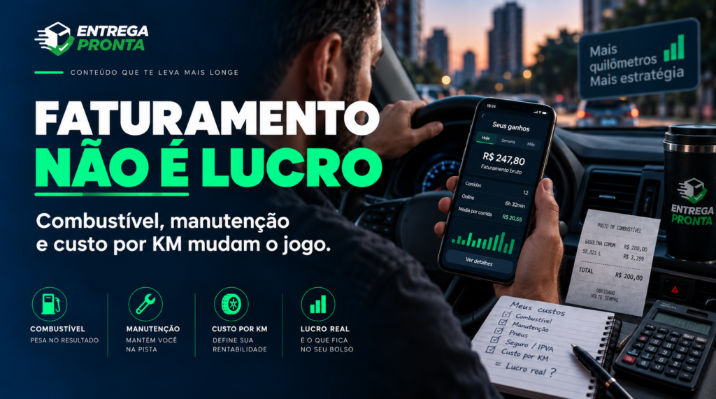 Erros de motoristas de aplicativo ao confundir faturamento com lucro e ignorar custos do carro