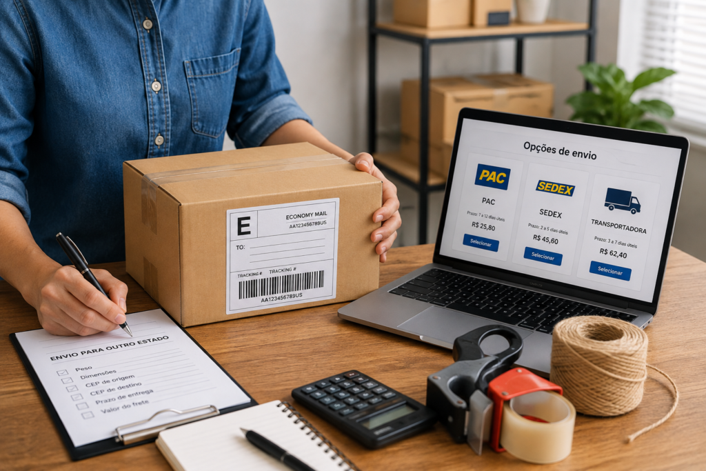 Opções para enviar encomendas para outro estado